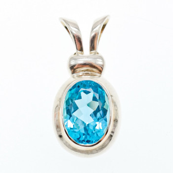 Sky Jewelry Серебряный кулон с Топазом