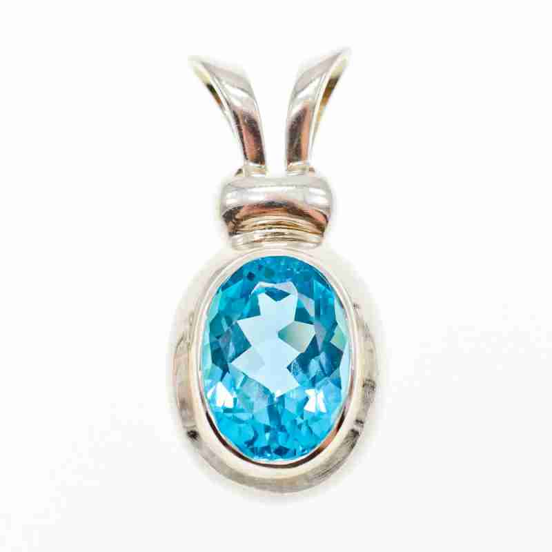 Sky Jewelry Серебряный кулон с Топазом