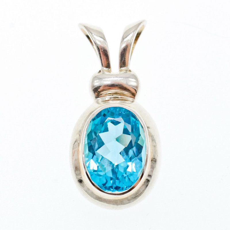 Sky Jewelry Серебряный кулон с Топазом