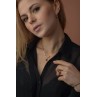 Sky Jewelry Серебряные серьги в позолоте с розовым Топазом