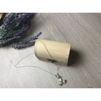 Sky Jewelry Серебряная цепочка с подвеской-котом