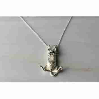 Sky Jewelry Серебряная цепочка с подвеской-котом