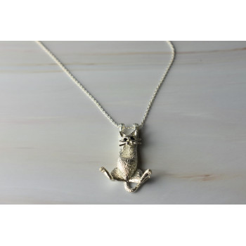Sky Jewelry Серебряная цепочка с подвеской-котом