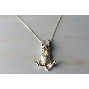 Sky Jewelry Серебряная цепочка с подвеской-котом