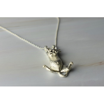 Sky Jewelry Серебряная цепочка с подвеской-котом