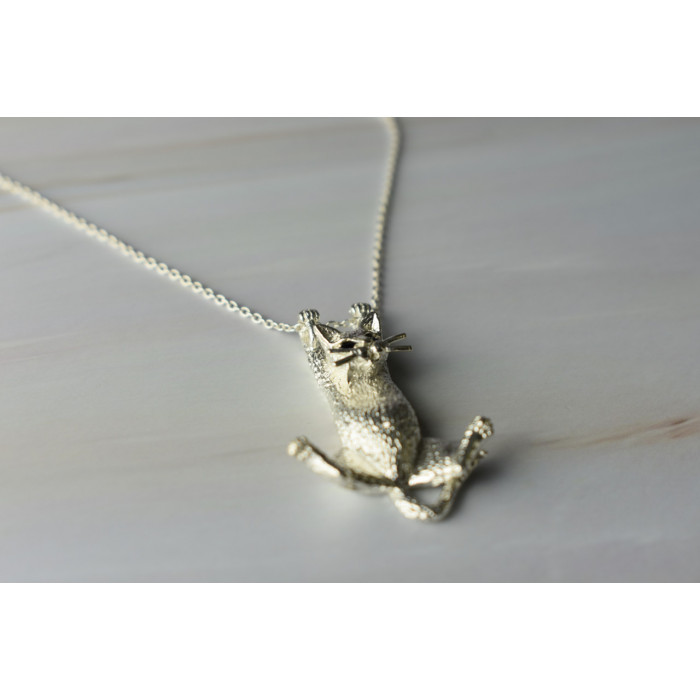 Sky Jewelry Серебряная цепочка с подвеской-котом