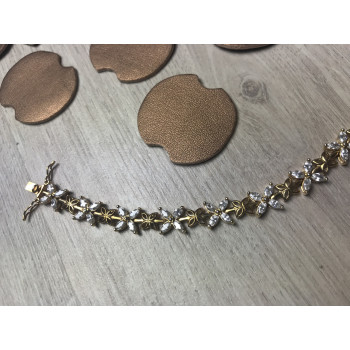 Sky Jewelry Браслет серебро в позолоте с фианитами