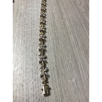 Sky Jewelry Браслет серебро в позолоте с фианитами