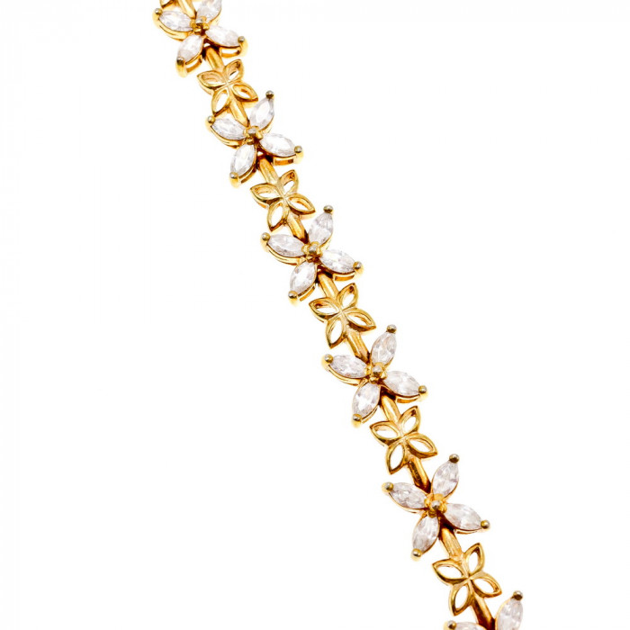 Sky Jewelry Браслет серебро в позолоте с фианитами