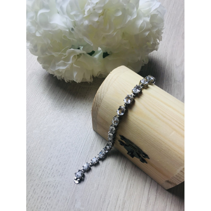 Sky Jewelry Серебряный браслет с бесцветной Шпинелью