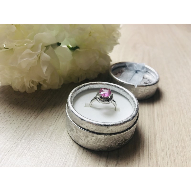 Sky Jewelry Серебряное кольцо 925 проба с розовой Шпинелью