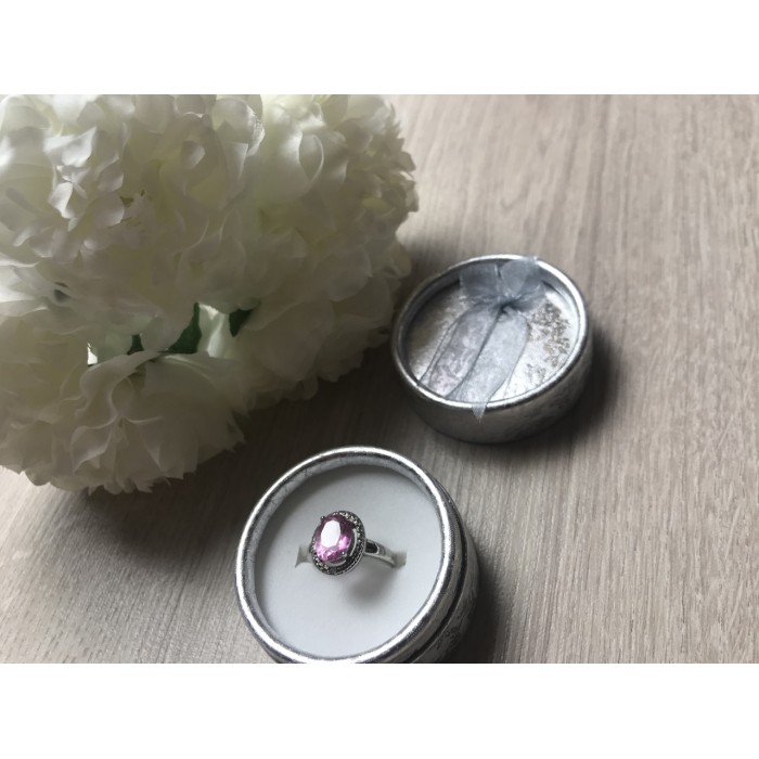 Sky Jewelry Серебряное кольцо 925 проба с розовой Шпинелью