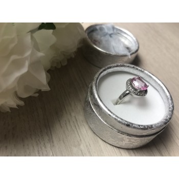 Sky Jewelry Серебряное кольцо 925 проба с розовой Шпинелью