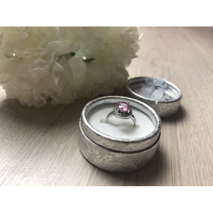 Sky Jewelry Серебряное кольцо 925 проба с розовой Шпинелью