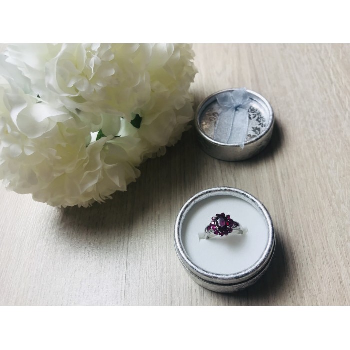 Sky Jewelry Серебряное кольцо 925 пробы с розовым топазом