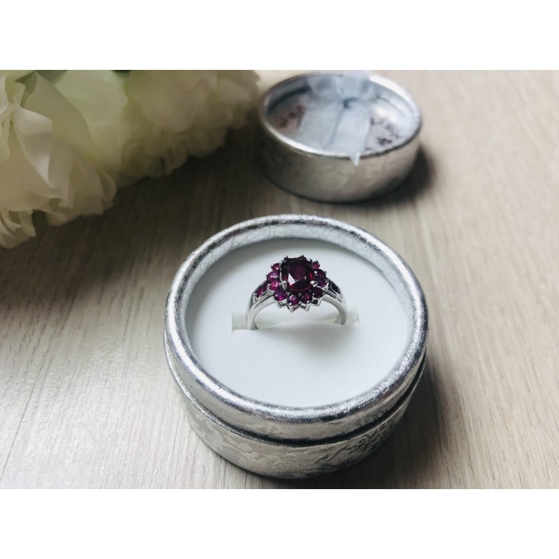 Sky Jewelry Серебряное кольцо 925 пробы с розовым топазом