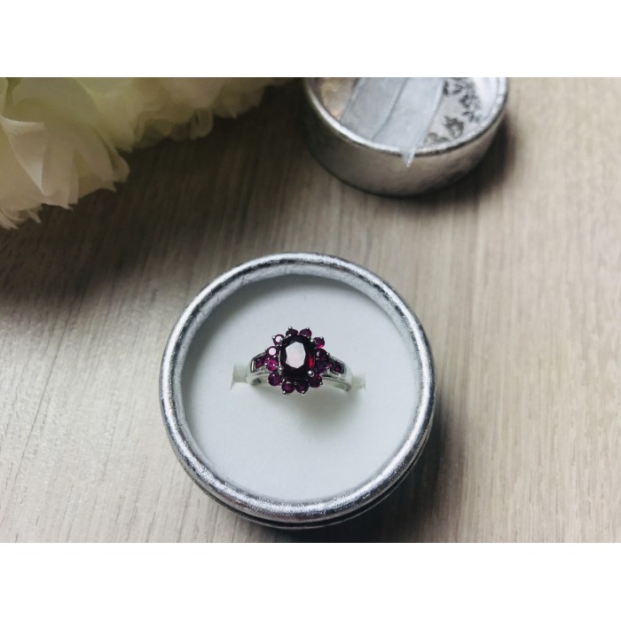 Sky Jewelry Серебряное кольцо 925 пробы с розовым топазом