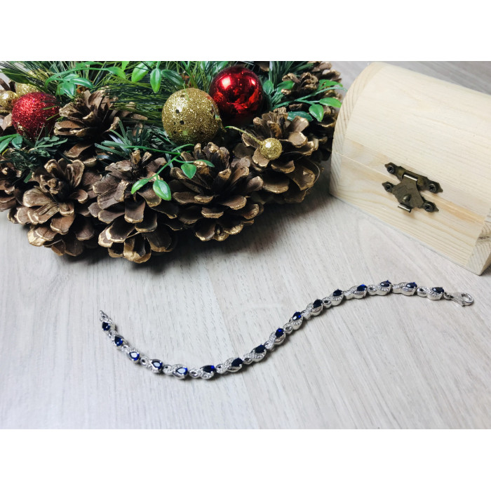 Sky Jewelry Серебряный браслет с камнем синий Топаз (Лондон Топаз)