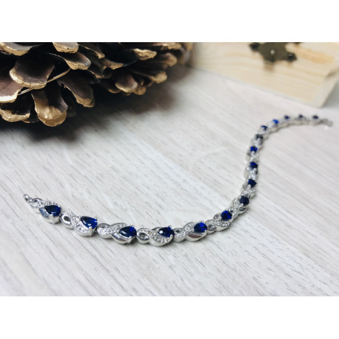 Sky Jewelry Серебряный браслет с камнем синий Топаз (Лондон Топаз)