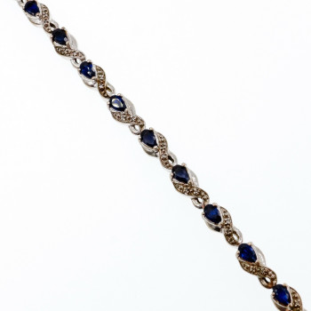 Sky Jewelry Серебряный браслет с камнем синий Топаз (Лондон Топаз)