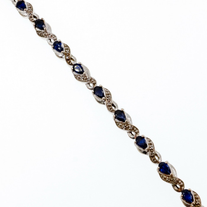 Sky Jewelry Серебряный браслет с камнем синий Топаз (Лондон Топаз)