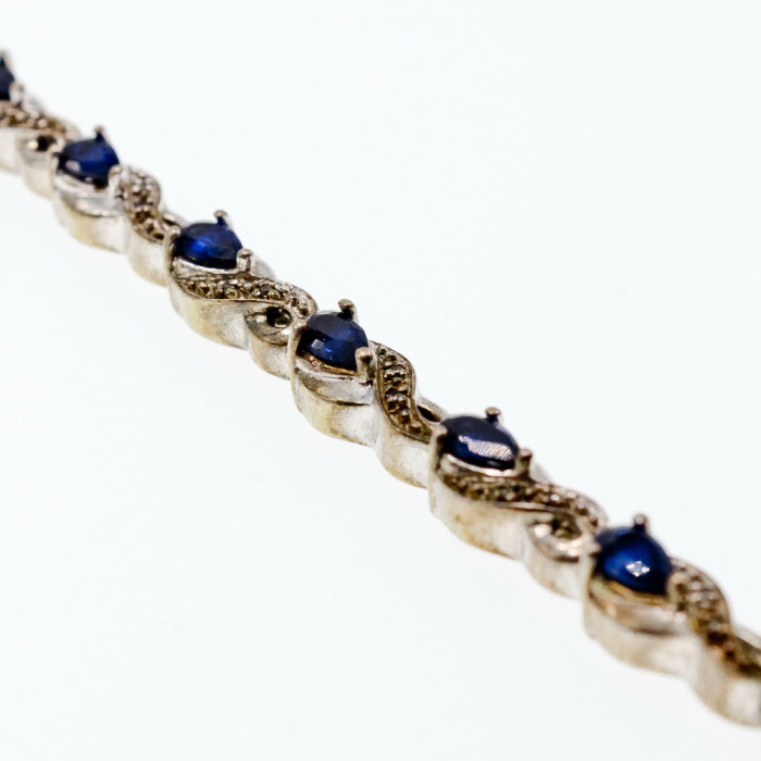 Sky Jewelry Серебряный браслет с камнем синий Топаз (Лондон Топаз)