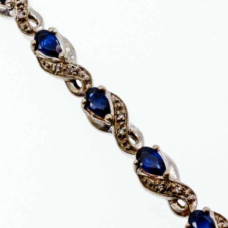 Sky Jewelry Серебряный браслет с камнем синий Топаз (Лондон Топаз)