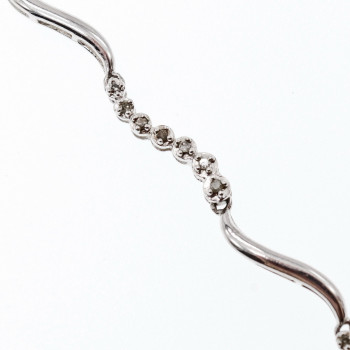 Sky Jewelry Серебряный браслет с камушками бесцветный топаз