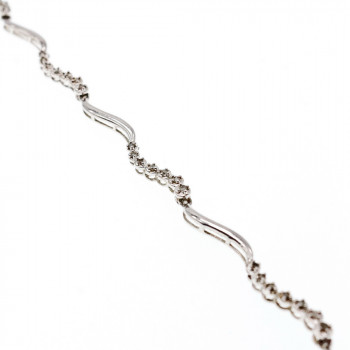 Sky Jewelry Серебряный браслет с камушками бесцветный топаз