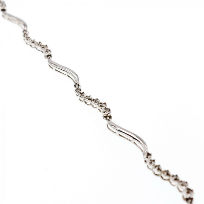 Sky Jewelry Серебряный браслет с камушками бесцветный топаз