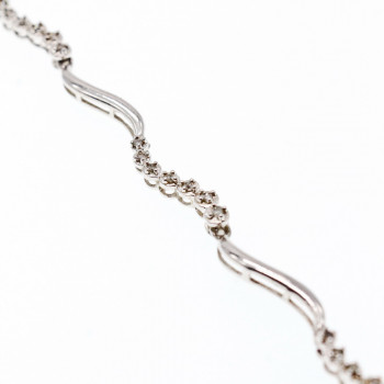 Sky Jewelry Серебряный браслет с камушками бесцветный топаз