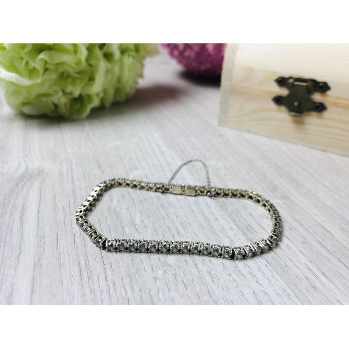 Sky Jewelry Серебряный браслет с фианитами