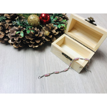 Sky Jewelry Серебряный браслет 925 проба с розовым агатом