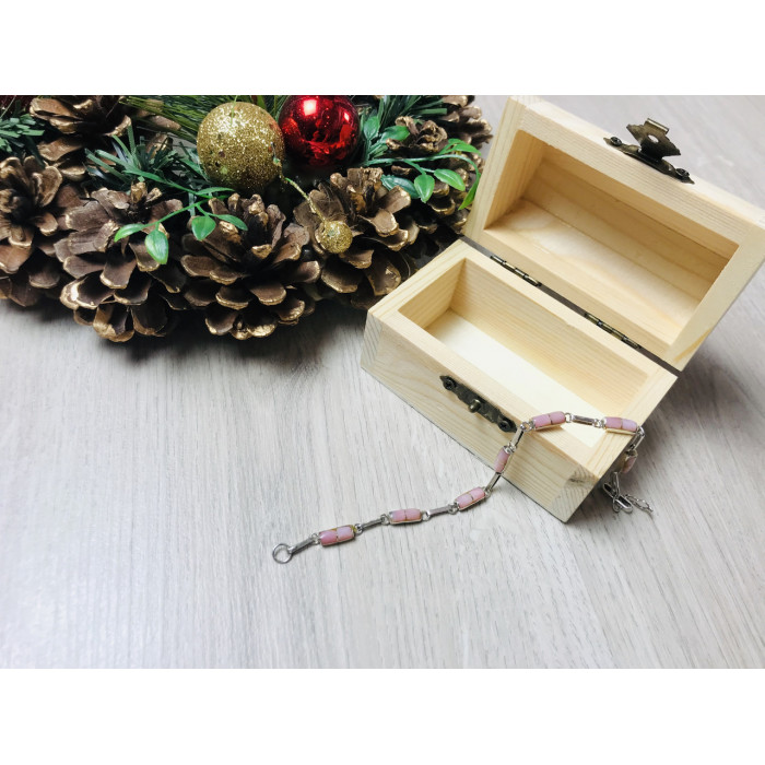 Sky Jewelry Серебряный браслет 925 проба с розовым агатом