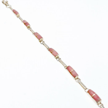 Sky Jewelry Серебряный браслет 925 проба с розовым агатом