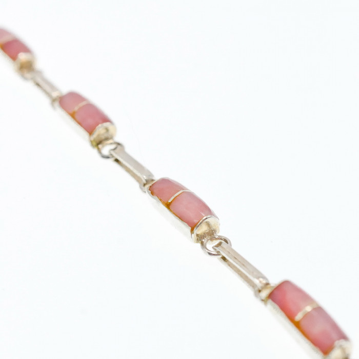 Sky Jewelry Серебряный браслет 925 проба с розовым агатом