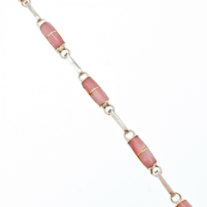 Sky Jewelry Серебряный браслет 925 проба с розовым агатом