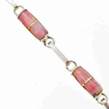 Sky Jewelry Серебряный браслет 925 проба с розовым агатом