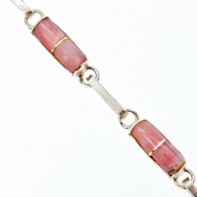 Sky Jewelry Серебряный браслет 925 проба с розовым агатом