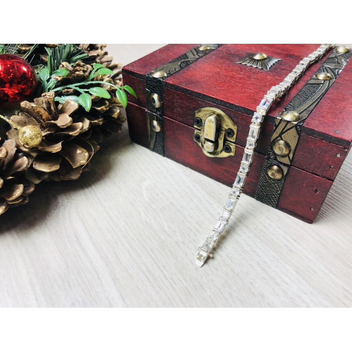 Sky Jewelry Серебряный браслет 925 проба с бесцветной шпинелью