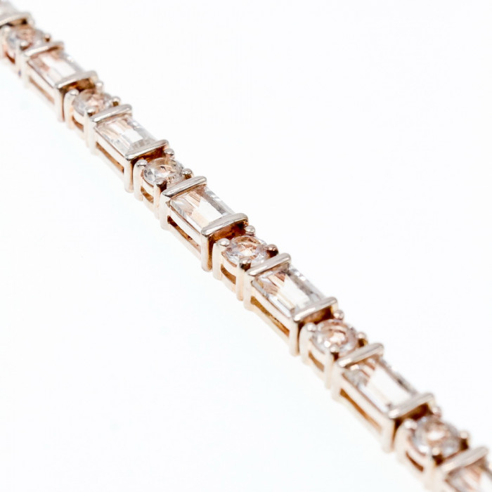 Sky Jewelry Серебряный браслет 925 проба с бесцветной шпинелью