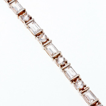 Sky Jewelry Серебряный браслет 925 проба с бесцветной шпинелью