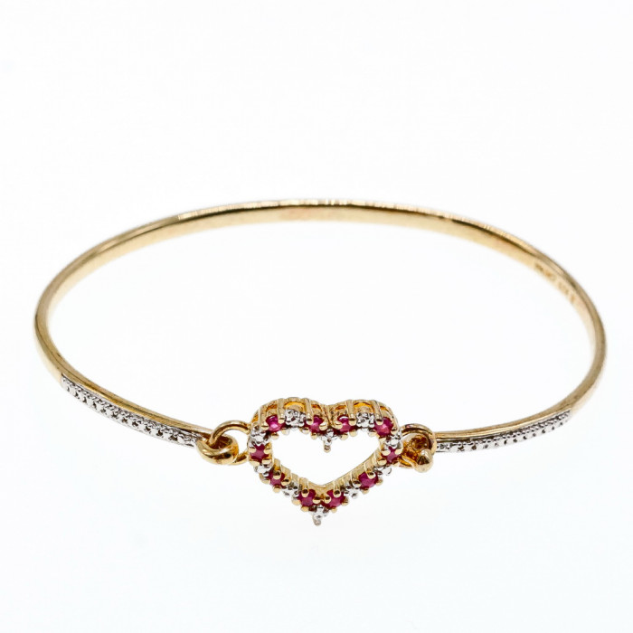 Sky Jewelry Серебряный браслет в позолоте с камушками розовый Топаз