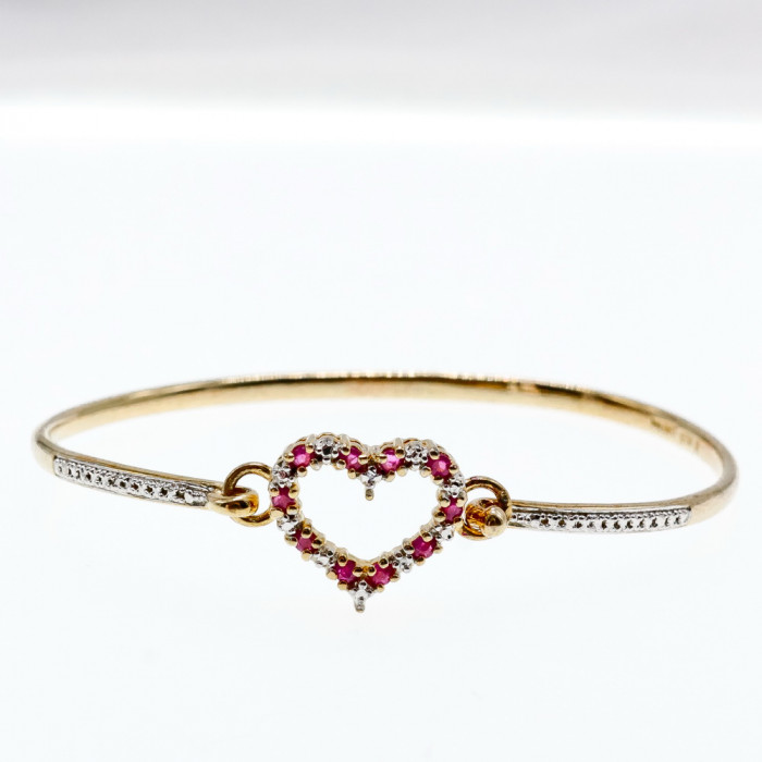 Sky Jewelry Серебряный браслет в позолоте с камушками розовый Топаз