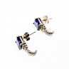 Sky Jewelry Серебряные серьги с камнем Иолит
