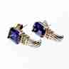 Sky Jewelry Серебряные серьги с камнем Иолит