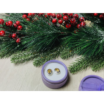 Sky Jewelry Серебряные серьги с цитрином