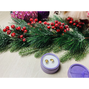 Sky Jewelry Серебряные серьги с цитрином