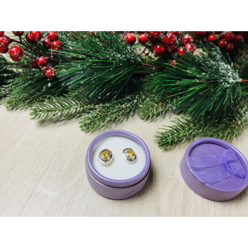 Sky Jewelry Серебряные серьги с цитрином