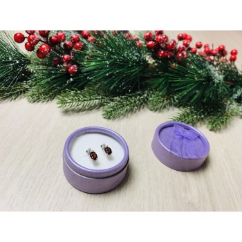 Sky Jewelry Серебряные серьги с гранатом